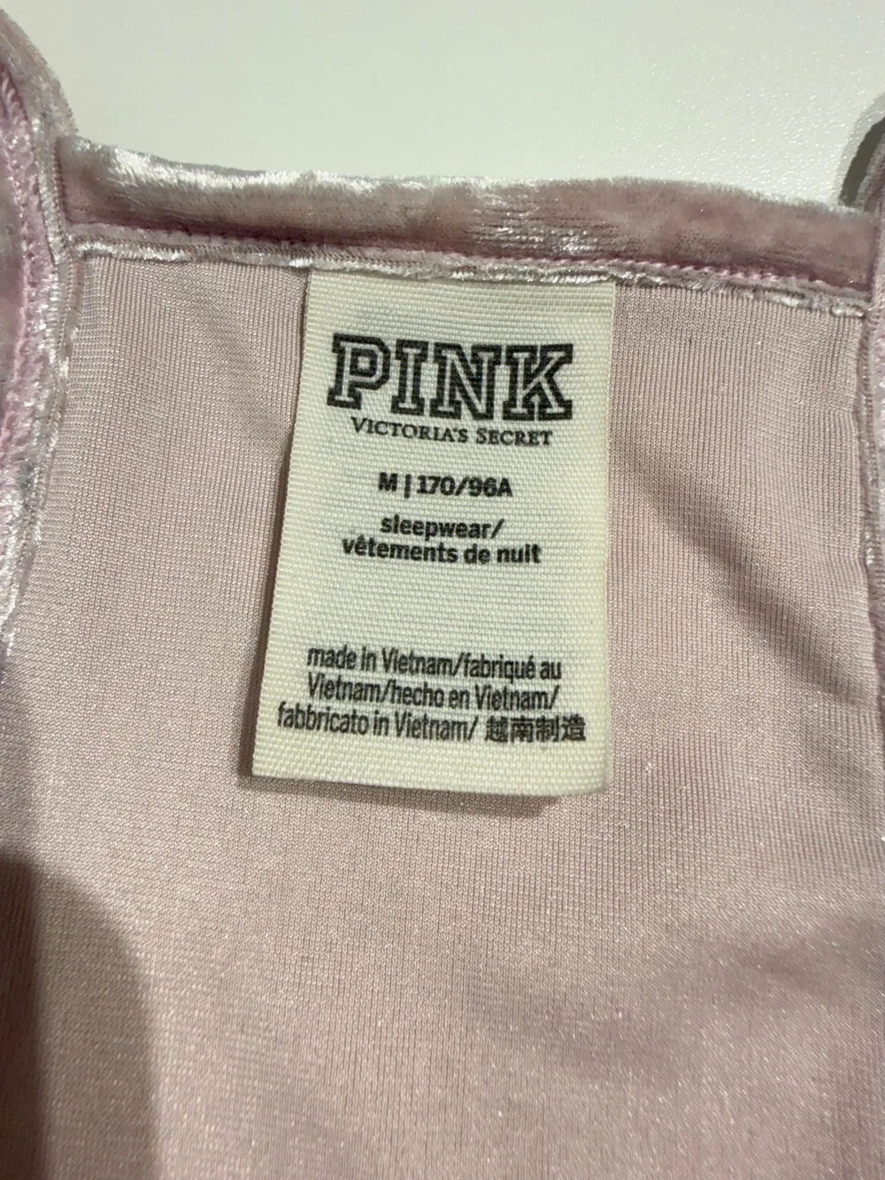 PINK Victoria's Secret Crushed Velvet Racerback Tank & Shorts Set - Dusty Mauve